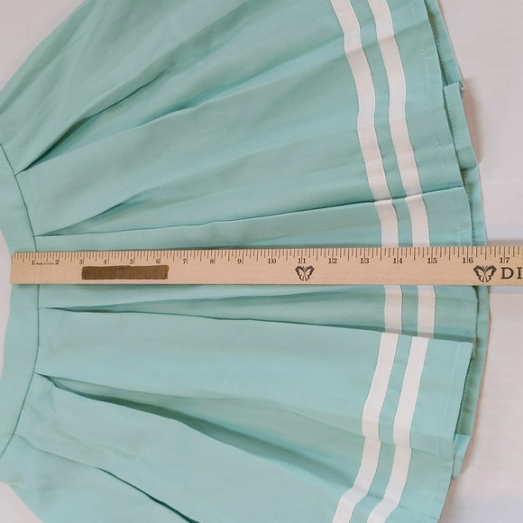 Hot Topic, mint green /bluish cheerleader skirt. Sz Small - Picture 2 of 4